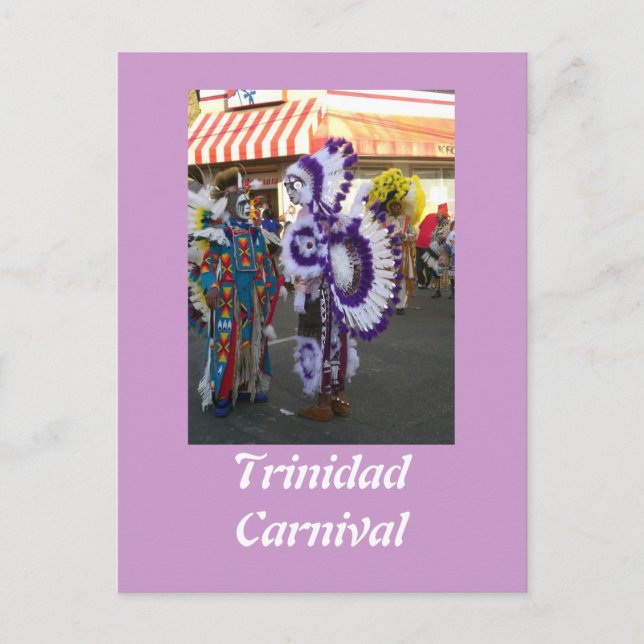 Karneval in Trinidad Postkarte (Vorderseite)