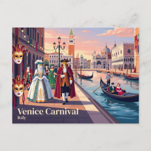 Karneval in Venedig, Italien Postkarte