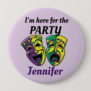 Karneval-individueller Name PARTY Knopf-Karneval Button