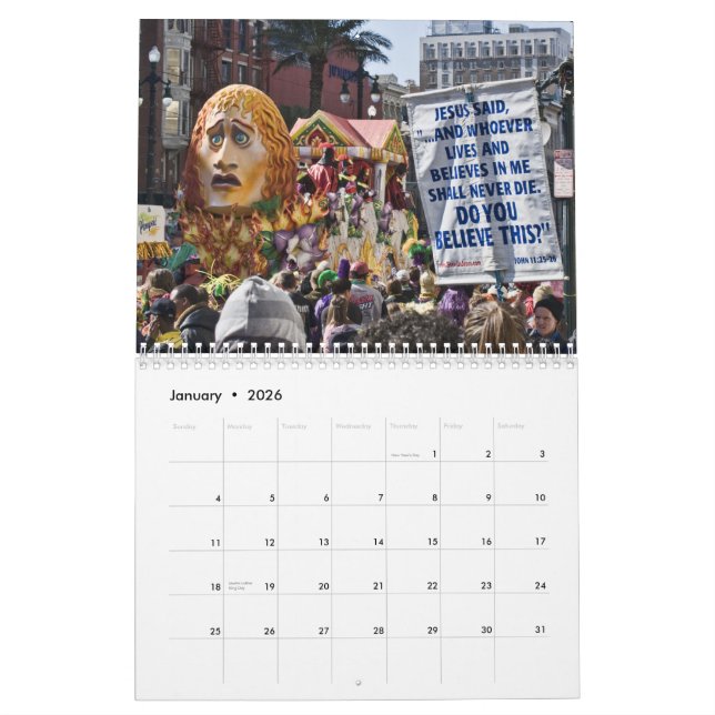 Karneval-Kalender Kalender (Jan 2026)