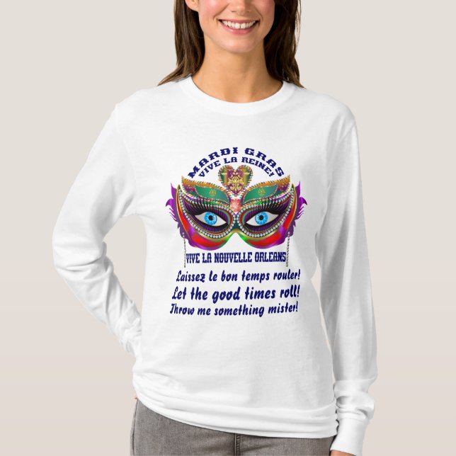 Karneval-Königin 5 gelesen über Entwurf unten T-Shirt (Vorderseite)