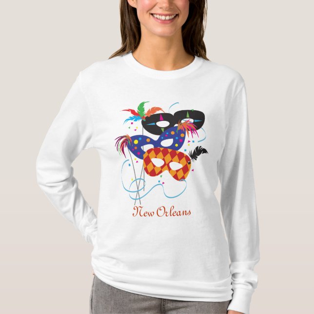 Karneval-Masken, New Orleans T-Shirt (Vorderseite)