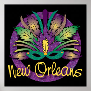 Karneval-Masken-Plakat - New Orleans, LA Poster