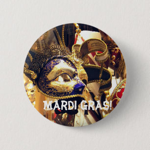 Karneval maskiert Knopf Button