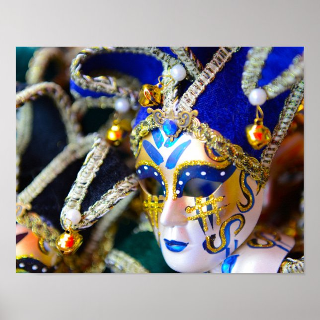 Karneval Masquerade Masken in Venedig Italien Poster (Vorne)