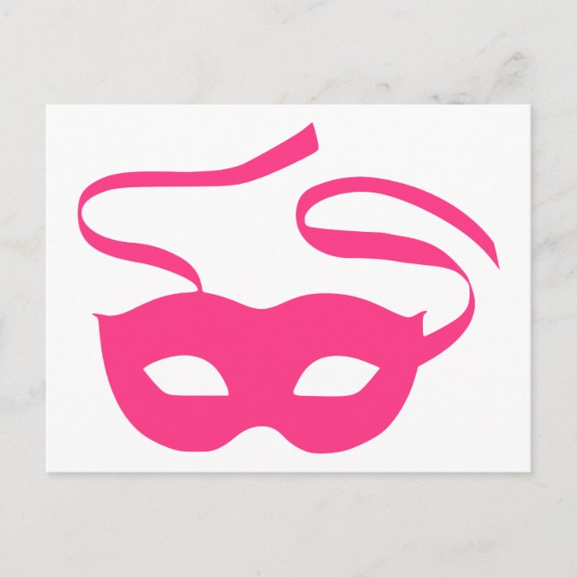 Karneval mit Theatermaske Postkarte (Vorderseite)