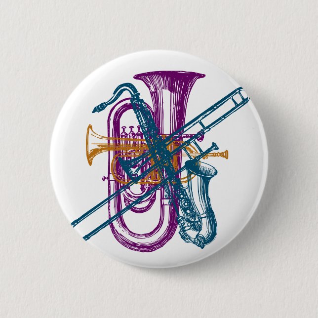 Karneval-Musik Button (Vorderseite)