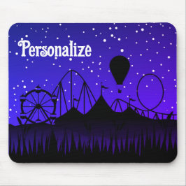 Karneval Nacht Sommermesse schwarz blau Mousepad