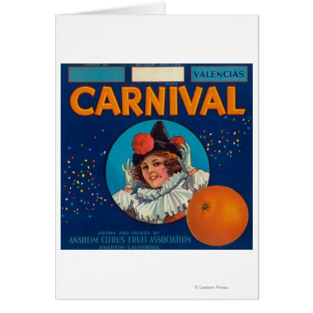 Karneval Orange LabelAnaheim, CA (Vorne)