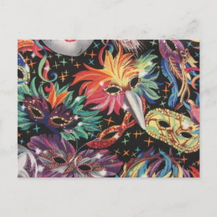 Karneval-Party Einladungspostkarte