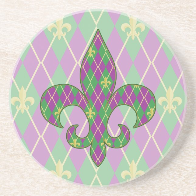 Karneval Raute Sandstone Untersetzer (Vorne)