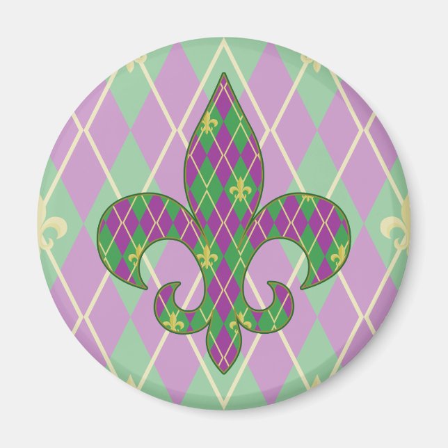 Karneval Rauten Magnet (Vorne)