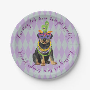 Karneval Rottweiler Pappteller
