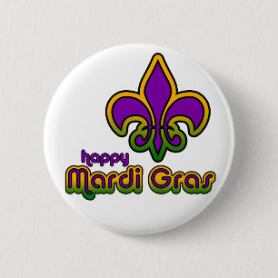 Karneval-Siebziger-Retro Knopf Button
