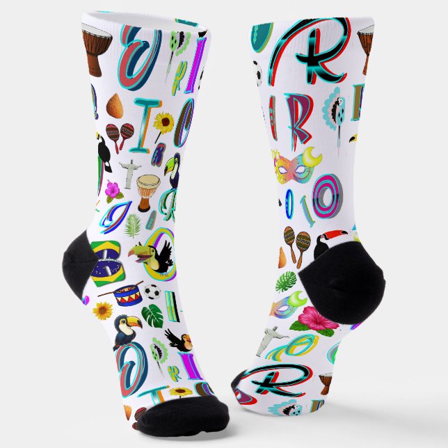 Karneval Socken (Gewinkelt)