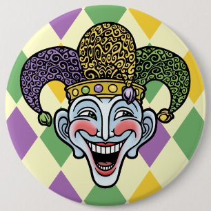 Karneval-Spaßvogel Button