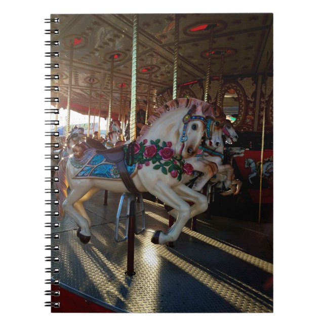 Karneval Staat Messe Merry-Go-Round Karussell Pfer Notizblock (Vorderseite)