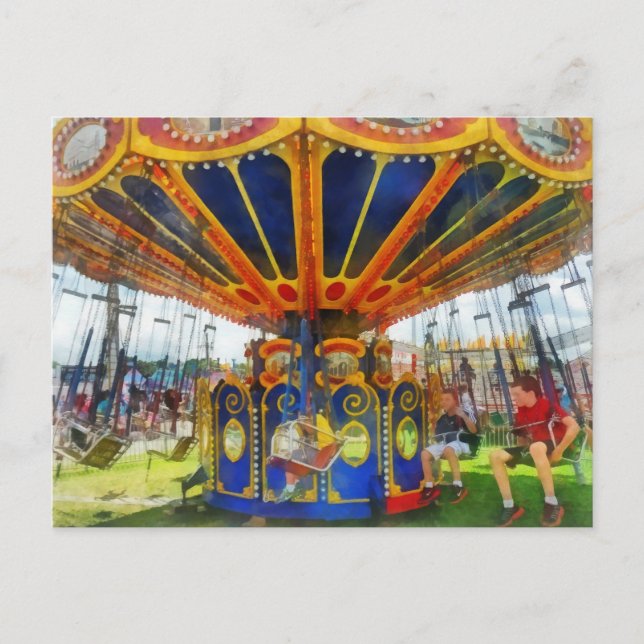 Karneval - Super Swing Ride Postkarte (Vorderseite)