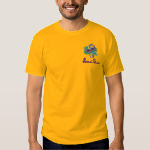 Karneval-T-Shirt mit bunter Maske Besticktes T-Shirt