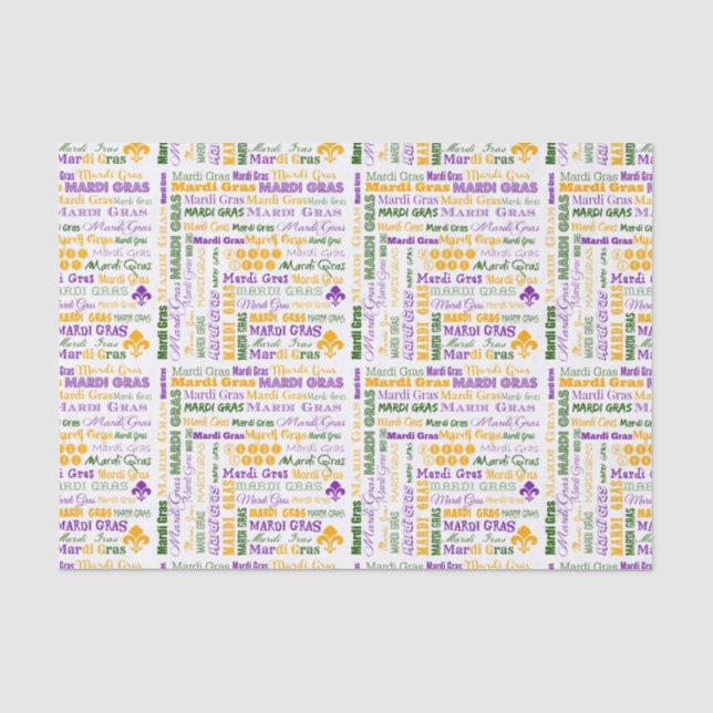 Karneval-Tri Farbiges Multifontseidenpapier Seidenpapier (Vorderseite)