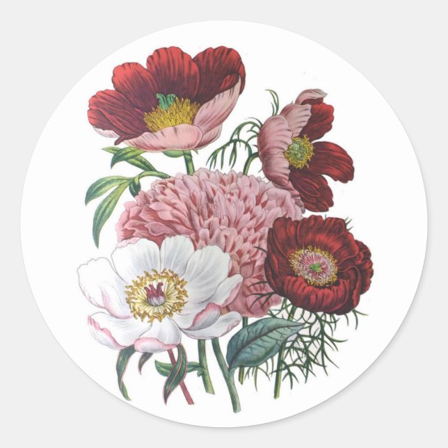 Karneval von Blume Runder Aufkleber (Vorderseite)