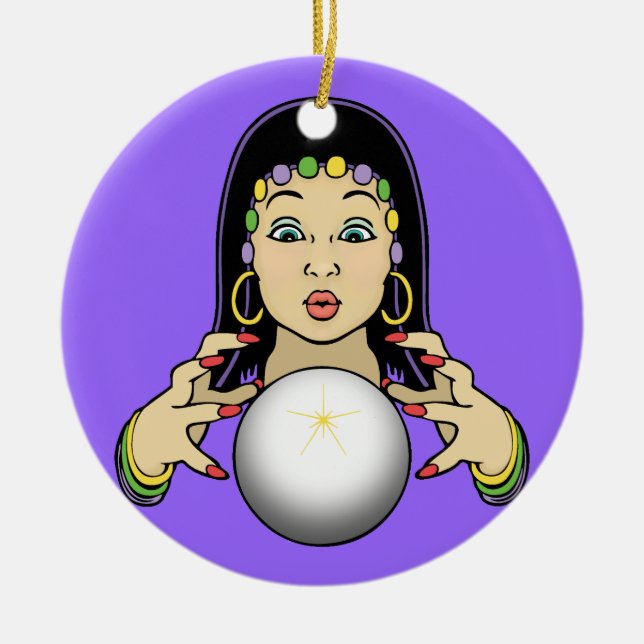 Karneval-Wahrsager Keramik Ornament (Vorne)