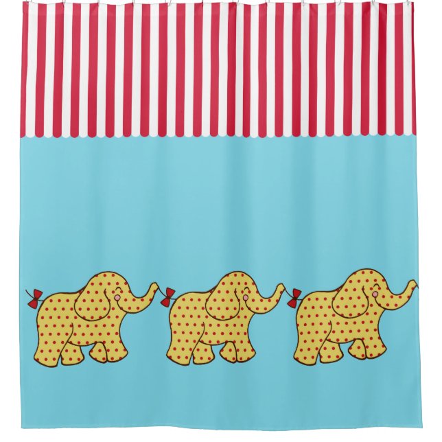 Karneval Zirkus Elefant Duschvorhang  (Vorderseite)