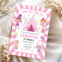 Karneval Zirkus Geburtstagseinladung