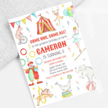 Karneval Zirkus Thema Geburtstagseinladung