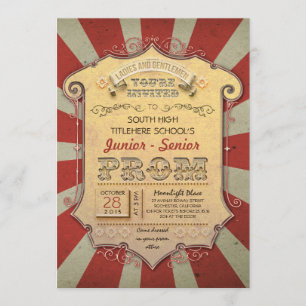 Karneval - Zirkus Vintager Schauplatz Einladung