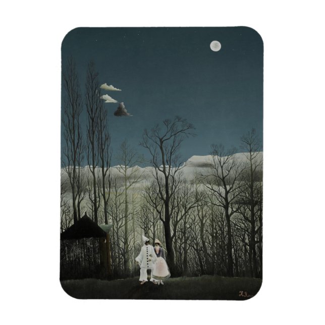 Karnevalabend, Henri Rousseau Ölgemälde 1886 Magnet (Vertikal)