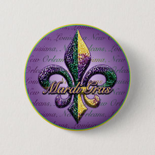 Karnevalperle Lilie 2 Button
