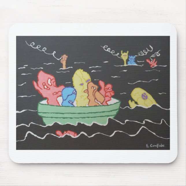 Karnevals-Boots-Fahrt Mousepad (Vorne)