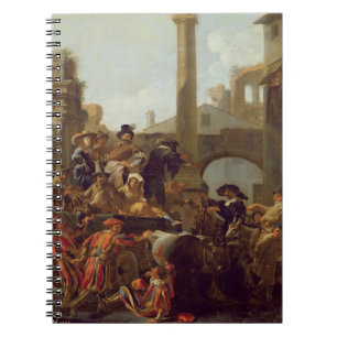Karnevals-Zeit in Rom, 1653 (Öl auf Leinwand) Notizblock