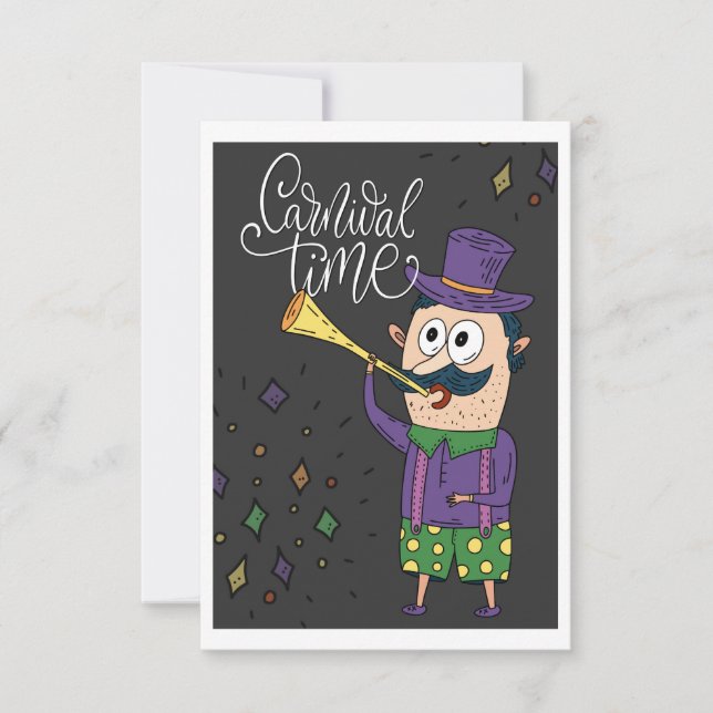 Karnevalskarte Karte (Vorderseite)