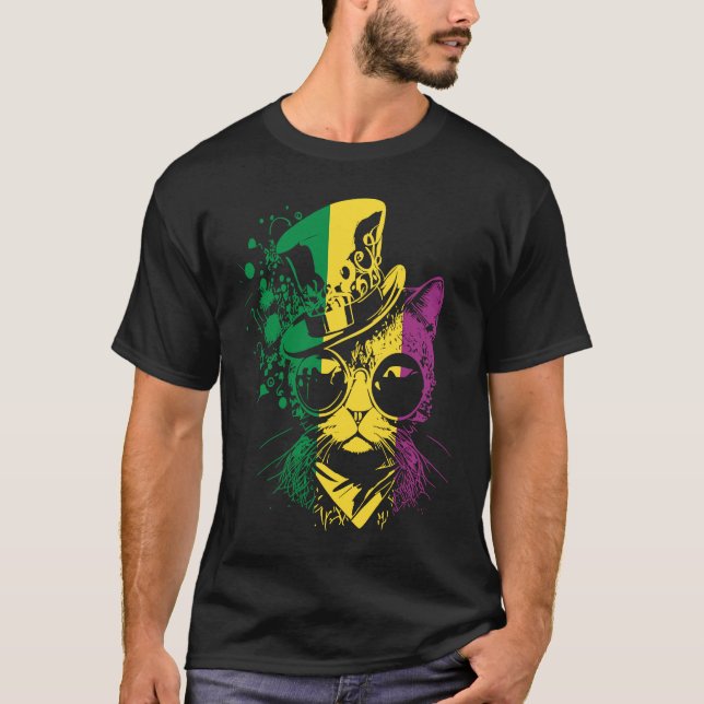 Karnevalskatze T-Shirt (Vorderseite)
