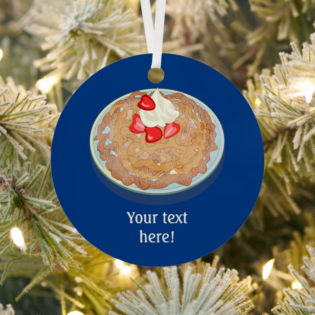 Karnevalskuchen - Leckerei Doughnut - Ihr Text Ornament Aus Metall (InSitu)