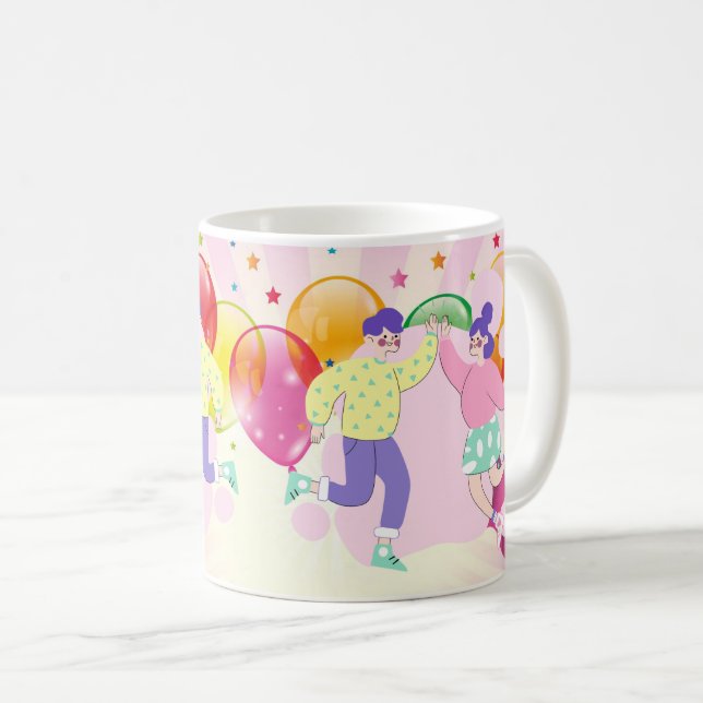 Karnevalsmaske Festliche Feste & Party Liebhaber Kaffeetasse (VorderseiteRechts)