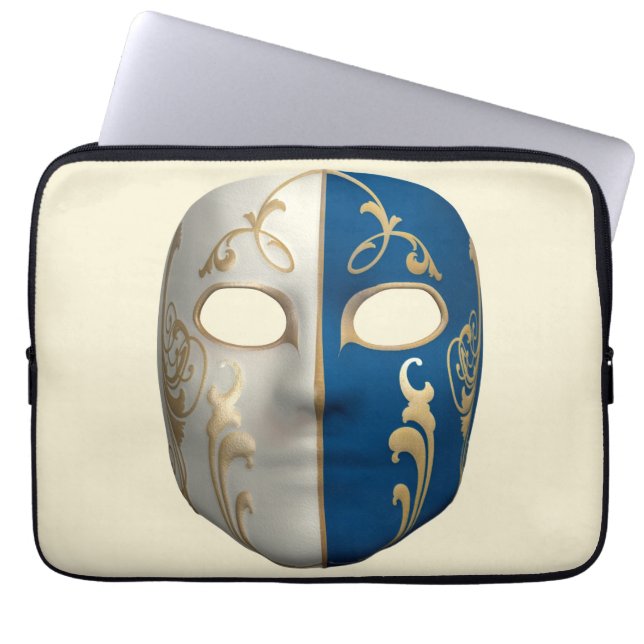 Karnevalsmaske Laptopschutzhülle (Vorderseite)