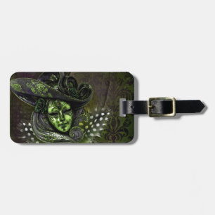 Karnevalsmaske - Peridot Damask Gepäckstück Gepäckanhänger