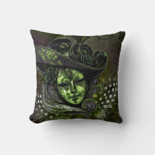 Karnevalsmaske - Peridot Masquerade Kissen