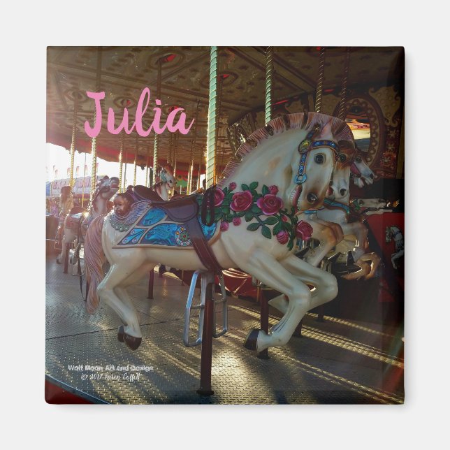 Karnevalsmesse Karussell Merry-Go-Roung Pferd Magnet (Vorne)