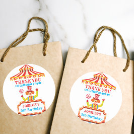 Karnevalszirkus Party personalisiert Runder Aufkleber