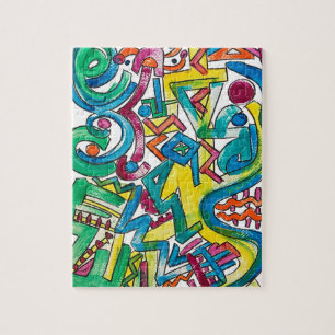 Karnival-Handgemalte moderne geometrische Kunst