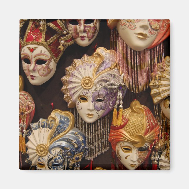 Karnivale Masken in Venedig Italien Magnet (Vorne)
