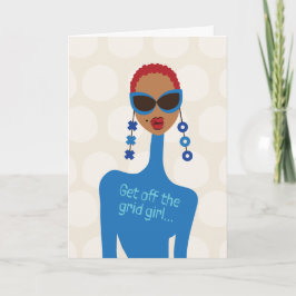 Karo auf Freunden - Runter vom Raster Dankeskarte