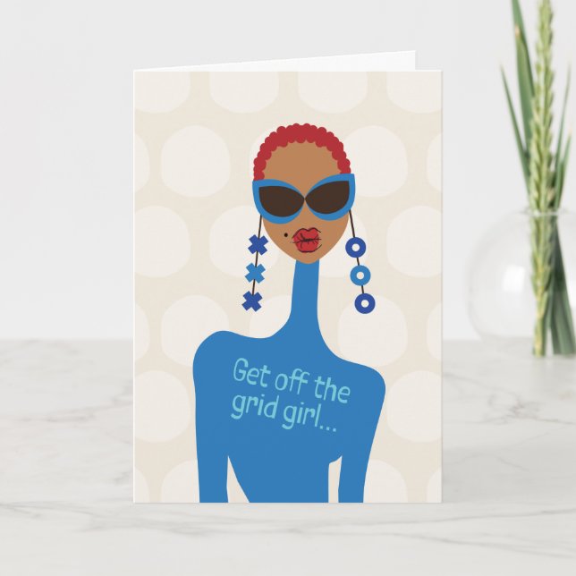 Karo auf Freunden - Runter vom Raster Dankeskarte (Vorderseite)