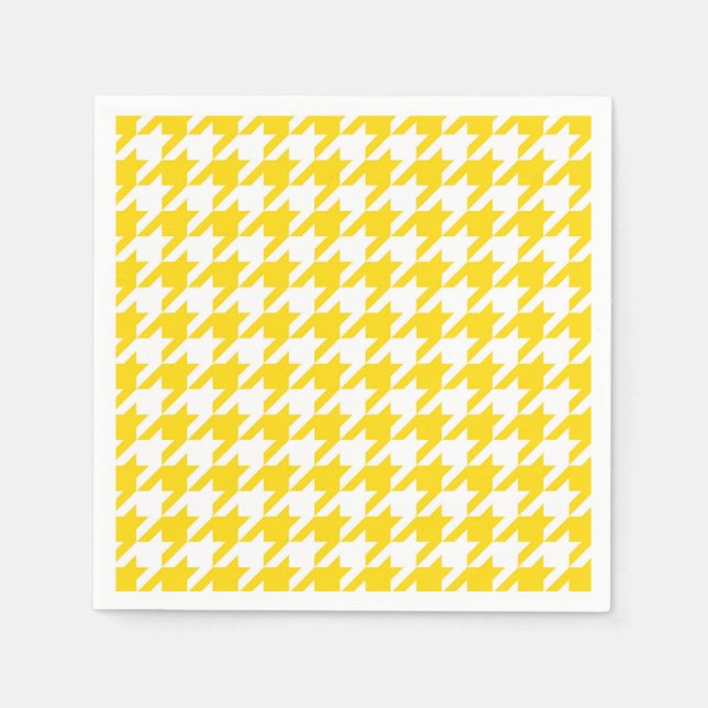 Karo aus Gelb und Weiß Serviette (Vorderseite)