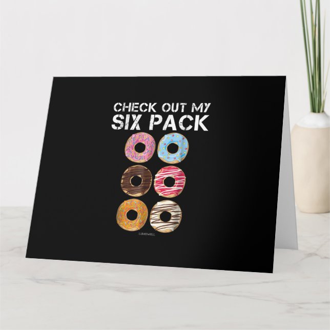 Karo aus meinem Sixpack Donut - Funny Gym Karte (Vorderseite)