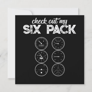 Karo aus meinem Sixpack Pilot Funny Gym Einladung